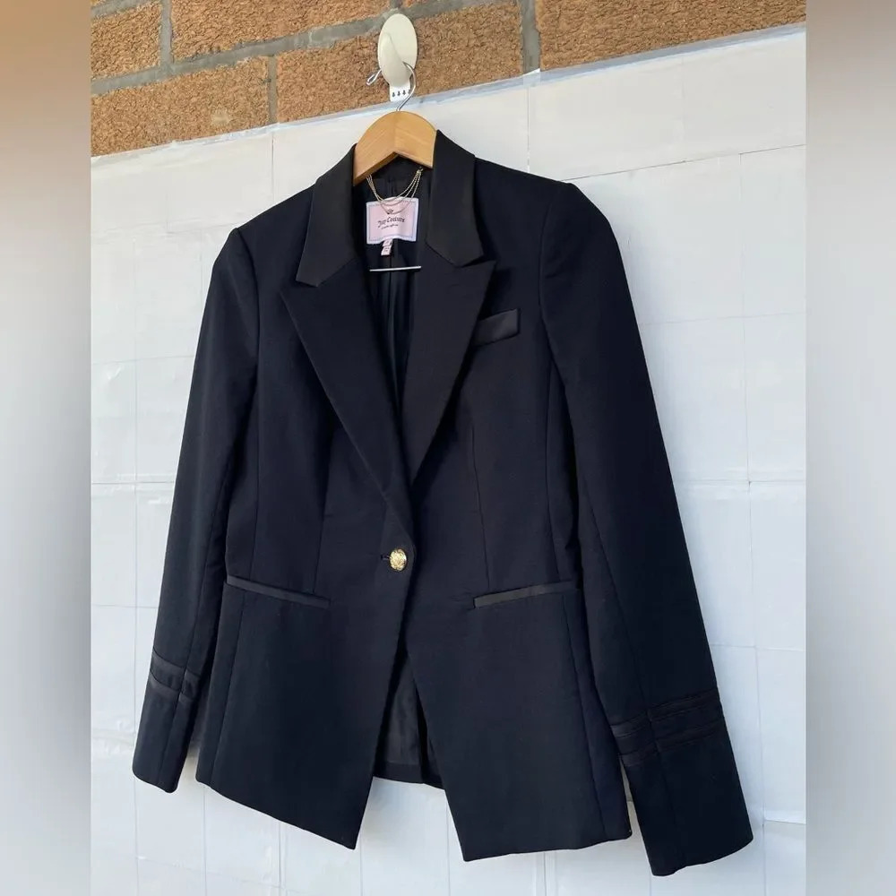 Juice Couture Notched Lapel Single-Breasted Blazer size 2 - Picture 3 of 12